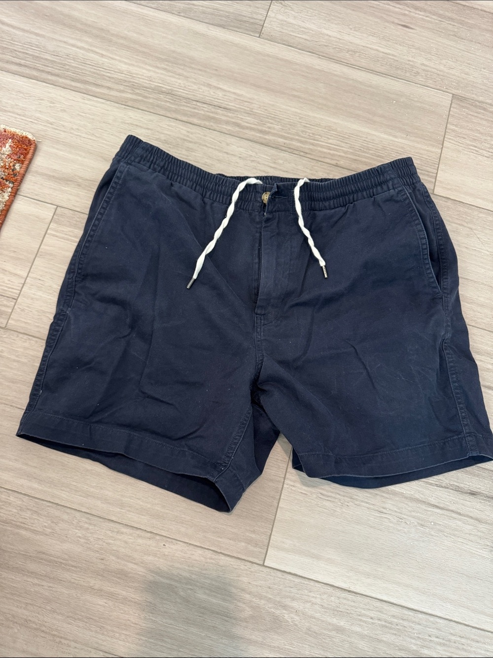 Polo by Ralph Lauren Navy Cotton Drawstring Athletic Shorts